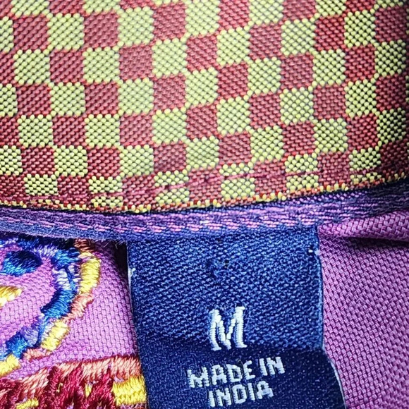 Robert Graham Multicolor Flip Cuff Collar Button Shirt Men's Size Small - Picture 5 of 10